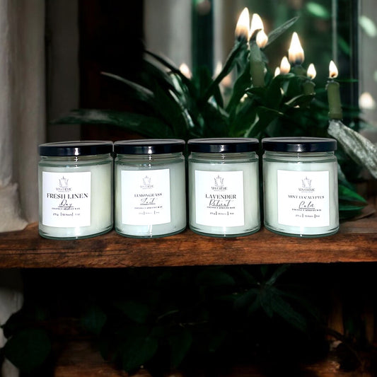 Zen Candle Gift Set – Lemongrass, Fresh Linen, Mint Eucalyptus, Lavender
